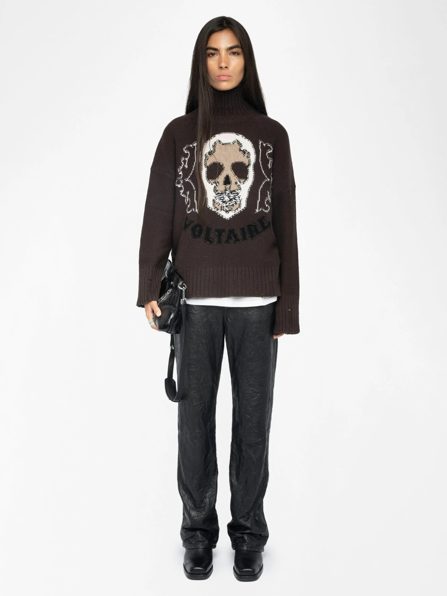 Zadig & Voltaire Bleeza Wool Sweater Dark Chocolate 3 Zadig & Voltaire Bleeza Wool Sweater Dark Chocolate