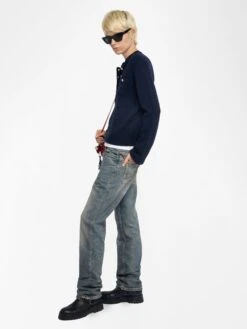 Zadig & Voltaire Lucas Sweater Encre -Zadig & Voltaire Clothing KWSW02831 ENCRE ADDI 2 685e8e5d9f242