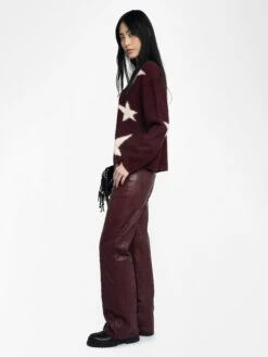 Zadig & Voltaire Markuz Cashmere Sweater Burgundy -Zadig & Voltaire Clothing KWSW02844 BURGUNDY ADDI 3 685d22b93e4dd