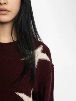 Zadig & Voltaire Markuz Cashmere Sweater Burgundy -Zadig & Voltaire Clothing KWSW02844 BURGUNDY HOVER 685d22c070465