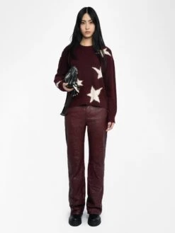 Zadig & Voltaire Markuz Cashmere Sweater Burgundy