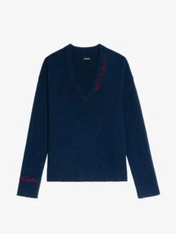 Zadig & Voltaire Mikyz Cashmere Sweater Encre -Zadig & Voltaire Clothing KWSW02913 ENCRE PACKSHOT 687df3be93192