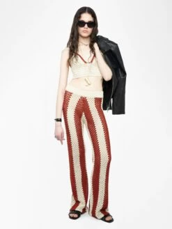 Zadig & Voltaire Taly Women's White Crochet Tank Top Judo -Zadig & Voltaire Clothing KWTO01126 JUDO ADDI 1 681b687070946