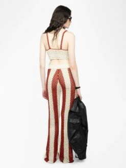 Zadig & Voltaire Taly Women's White Crochet Tank Top Judo -Zadig & Voltaire Clothing KWTO01126 JUDO BACK 681b680452409