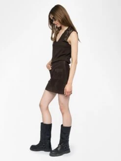 Zadig & Voltaire Vicky Cashmere Sweater Dark Chocolate -Zadig & Voltaire Clothing KWTO01130 DARK CHOCOLATE ADDI 2 684852d3d91f6