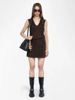 Zadig & Voltaire Vicky Cashmere Sweater Dark Chocolate