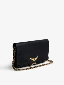 Zadig & Voltaire Rock Clutch Noir Gold -Zadig & Voltaire Clothing LWBA00001 NOIR GOLD ADDI 2