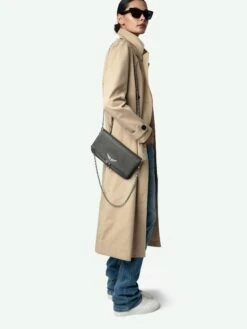 Zadig & Voltaire Rock Clutch Road Silver -Zadig & Voltaire Clothing LWBA00001 ROAD SILVER HOVER 67bef66d4ca47