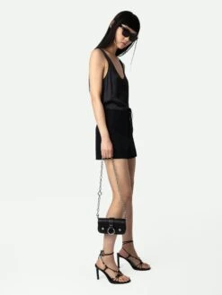 Zadig & Voltaire Kate Wallet Bag Noir Silver -Zadig & Voltaire Clothing LWBA00017 NOIR SILVER HOVER