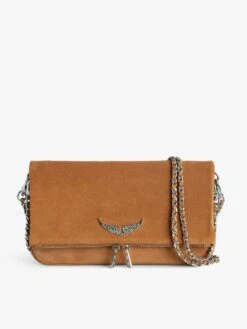 Zadig & Voltaire Rock Suede Clutch Heritage