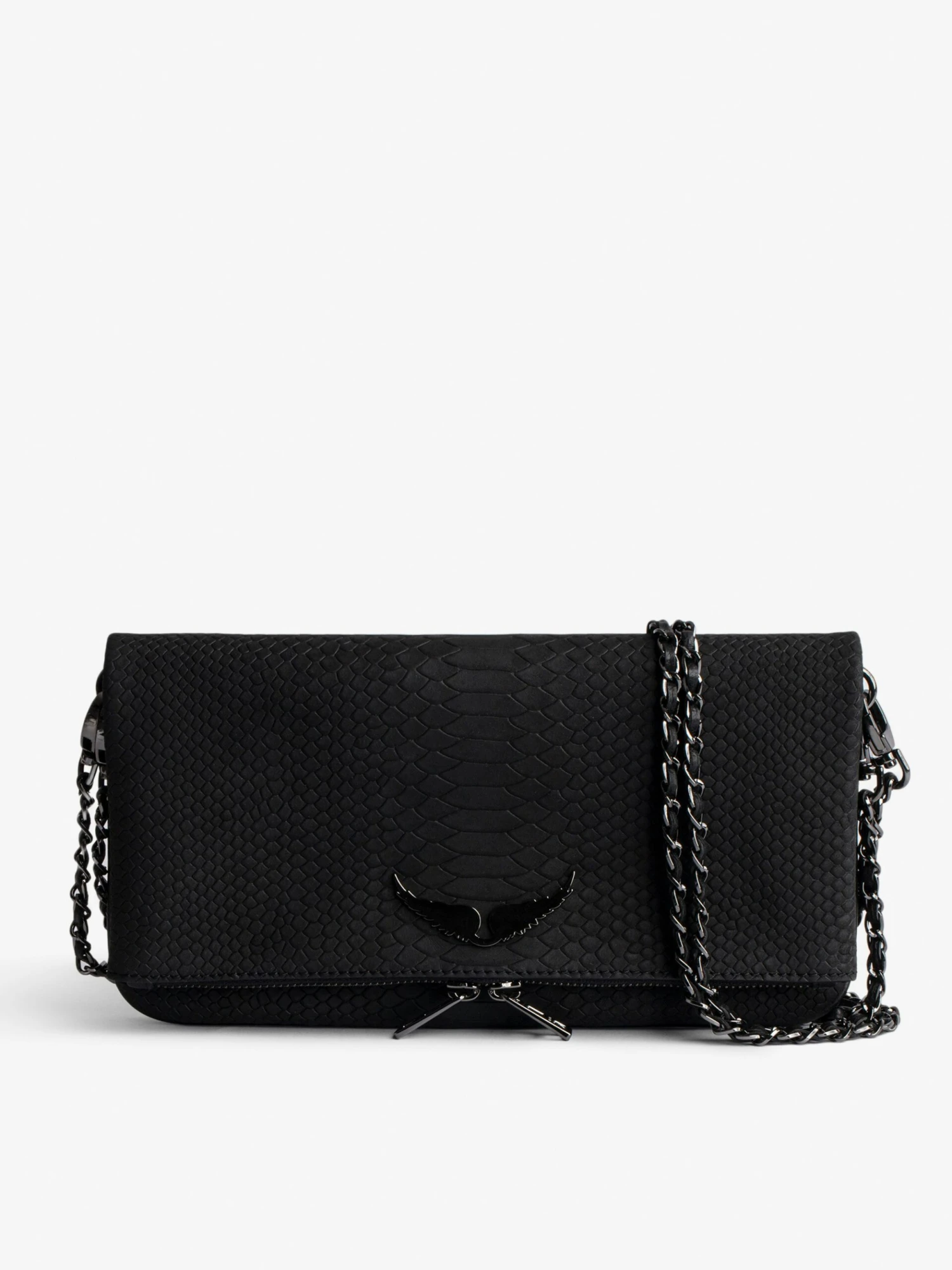 Zadig & Voltaire Rock Soft Savage Clutch Black 3 Zadig & Voltaire Rock Soft Savage Clutch Black