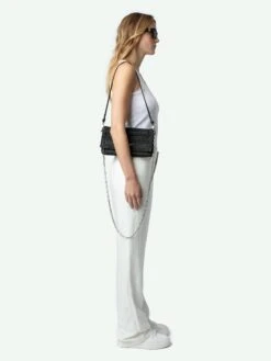 Zadig & Voltaire Rock Eternal Clutch Black -Zadig & Voltaire Clothing LWBA02463 NOIR HOVER 66262df8c58cc