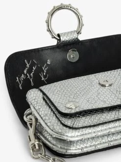 Zadig & Voltaire Kate Wallet Wild Bag Silver -Zadig & Voltaire Clothing LWBA02543 SILVER ADDI 3 66e0399f6e29d