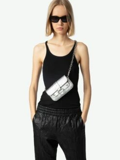 Zadig & Voltaire Kate Wallet Wild Bag Silver -Zadig & Voltaire Clothing LWBA02543 SILVER ADDI 6 670393ff6a54c