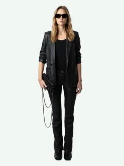 Zadig & Voltaire Rock Quilted Clutch Black -Zadig & Voltaire Clothing LWBA02581 NOIR HOVER 66262d78cf4b8