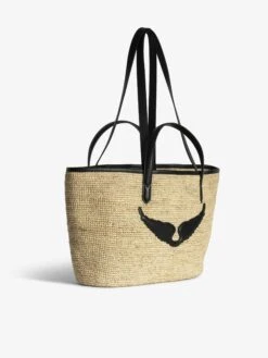 Zadig & Voltaire Wings Raffia Basket Bag Noir -Zadig & Voltaire Clothing LWBA03655 NOIR ADDI 1 6798efbcf32d8