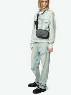 Zadig & Voltaire Rock With You Leather Camera Crossbody Bag Black -Zadig & Voltaire Clothing LWBA03657 BLACK HOVER 6704e4d1421dc