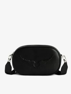 Zadig & Voltaire Rock With You Leather Camera Crossbody Bag Black