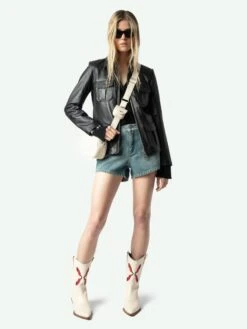 Zadig & Voltaire Rock With You Leather Camera Crossbody Bag Flash -Zadig & Voltaire Clothing LWBA03657 FLASH HOVER 67a3916e516b9