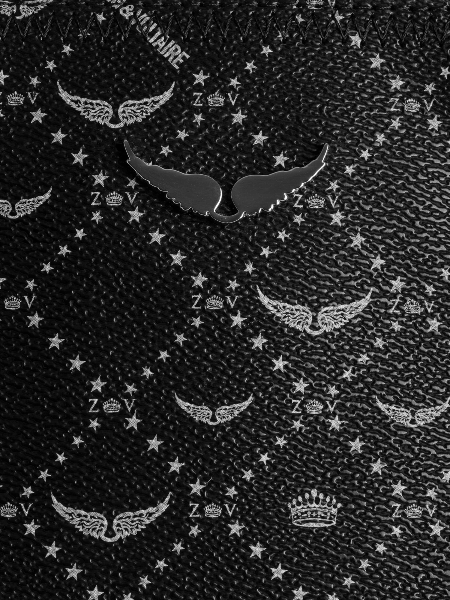 Zadig & Voltaire Z Monogram XL Shopper Graffiti Tote Bag Black 6 Zadig & Voltaire Z Monogram XL Shopper Graffiti Tote Bag Black - Image 4