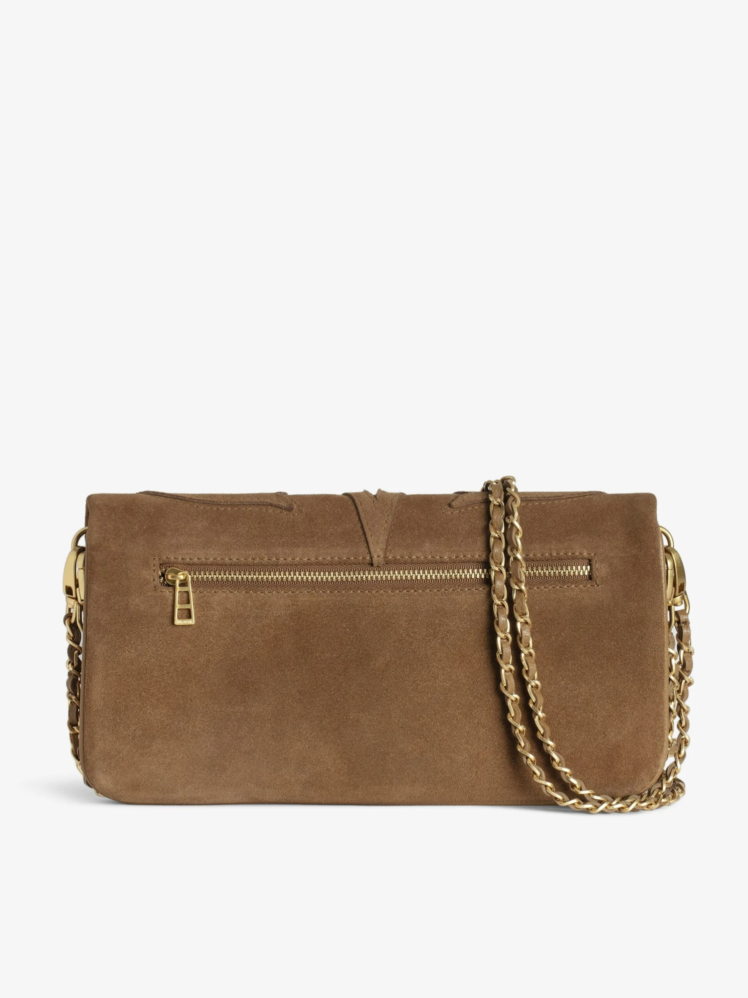 Zadig & Voltaire Rock Suede Clutch Cognac 4 Zadig & Voltaire Rock Suede Clutch Cognac - Image 2