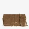 Zadig & Voltaire Rock Suede Clutch Cognac -Zadig & Voltaire Clothing LWBA03915 COGNAC PACKSHOT 678a5af174831