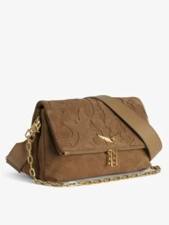 Zadig & Voltaire Rocky Suede Bag Cognac -Zadig & Voltaire Clothing LWBA03919 COGNAC ADDI 2 678a5b0c55730