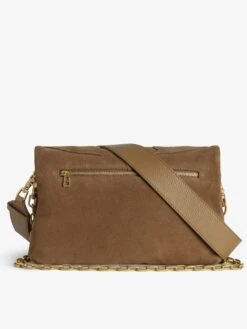 Zadig & Voltaire Rocky Suede Bag Cognac -Zadig & Voltaire Clothing LWBA03919 COGNAC BACK 678a5add7f95a