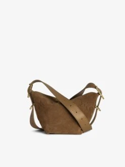Zadig & Voltaire Baby Jane Suede Bag Cognac -Zadig & Voltaire Clothing LWBA03926 COGNAC BACK 6798efc5f39a3