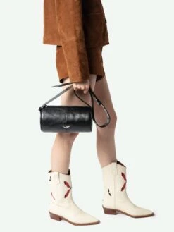 Zadig & Voltaire Le Doudou Black Barrel Bag Black -Zadig & Voltaire Clothing LWBA03940 BLACK ADDI 4 67a392771a760