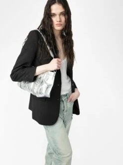 Zadig & Voltaire Sunny Moody Vintage Metal Bag Silver -Zadig & Voltaire Clothing LWBA03947 SILVER ADDI 5 67ff83adbd8da