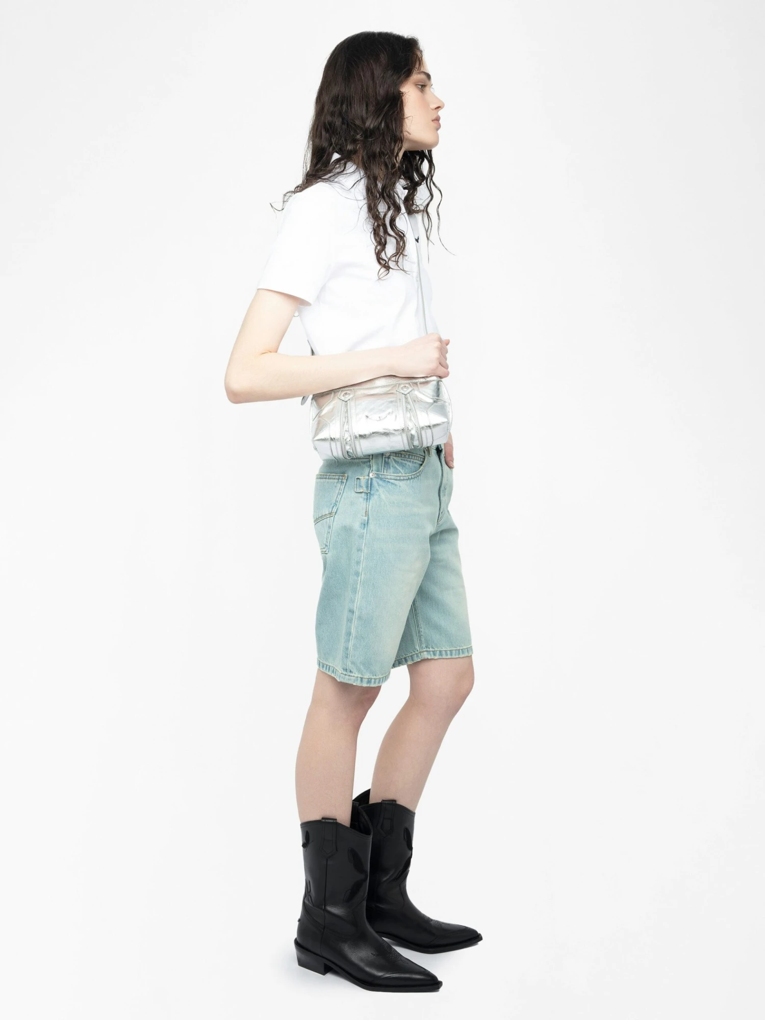 Zadig & Voltaire Sunny Mood Vintage Metal Bag Silver 8 Zadig & Voltaire Sunny Mood Vintage Metal Bag Silver - Image 6