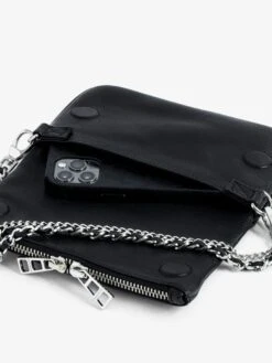 Zadig & Voltaire Rock Nano Clutch Black -Zadig & Voltaire Clothing LWBA03975 BLACK ADDI 3 68482ced1930b