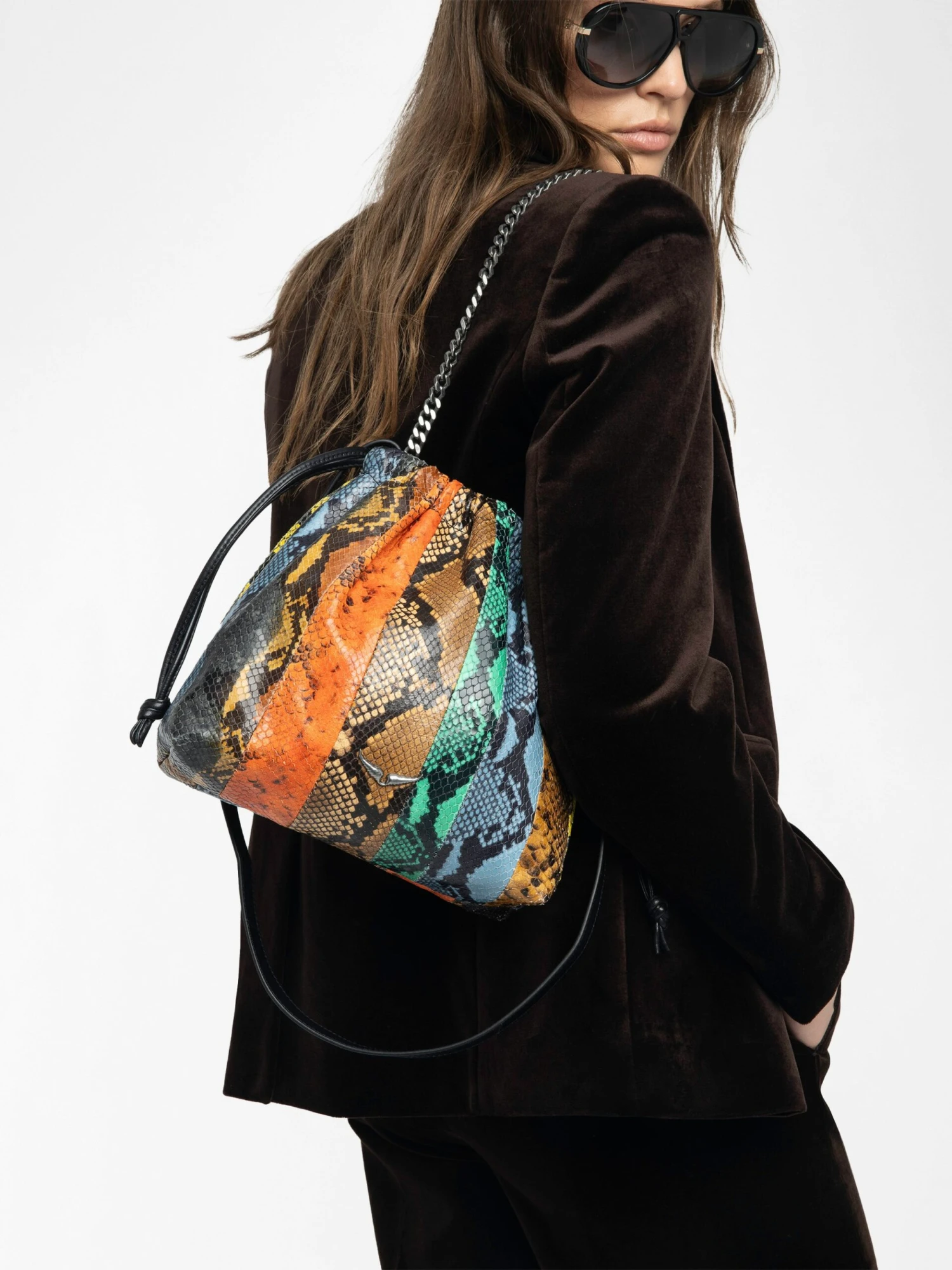 Zadig & Voltaire Rock Today Wild Patchwork Clutch Flame 11 Zadig & Voltaire Rock Today Wild Patchwork Clutch Flame - Image 9