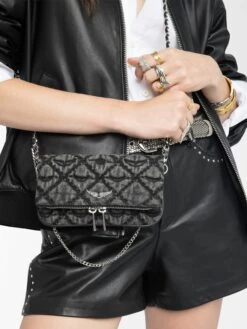 Zadig & Voltaire Rock Nano Monogram Clutch Road -Zadig & Voltaire Clothing LWBA04038 ROAD HOVER 6882068c95d98