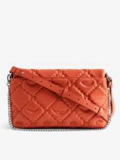 Zadig & Voltaire Rocky II Quilted Monogram Bag Flame -Zadig & Voltaire Clothing LWBA04058 FLAME BACK 68825ab51278e