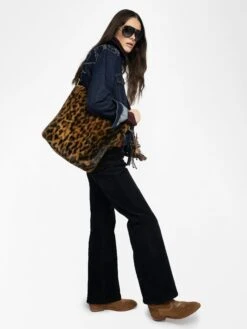 Zadig & Voltaire Jane Hobo Leopard Bag Cognac -Zadig & Voltaire Clothing LWBA04121 COGNAC ADDI 5 68820670ba242