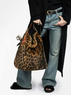 Zadig & Voltaire Jane Hobo XL Leopard Bag Cognac -Zadig & Voltaire Clothing LWBA04122 COGNAC ADDI 1 6880d742f358d