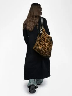 Zadig & Voltaire Jane Hobo XL Leopard Bag Cognac -Zadig & Voltaire Clothing LWBA04122 COGNAC ADDI 2 6880d751a6506