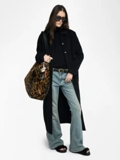 Zadig & Voltaire Jane Hobo XL Leopard Bag Cognac -Zadig & Voltaire Clothing LWBA04122 COGNAC HOVER 6882066b74b6c