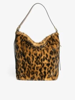 Zadig & Voltaire Jane Hobo XL Leopard Bag Cognac