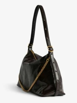 Zadig & Voltaire Jim Vintage Patent Bag Brownie -Zadig & Voltaire Clothing LWBA04320 BROWNIE ADDI 2 6883441d6f926