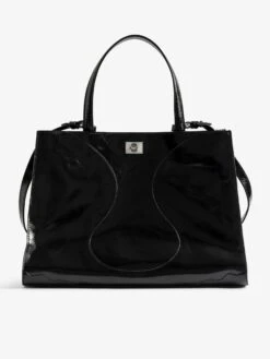Zadig & Voltaire Jack Vintage Patent Bag Black -Zadig & Voltaire Clothing LWBA04323 BLACK ADDI 4 6889d548b2958