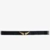 Zadig & Voltaire Rock Reversible Vintage Belt Noir -Zadig & Voltaire Clothing LWBT01343 NOIR PACKSHOT 6842c4b022cdd