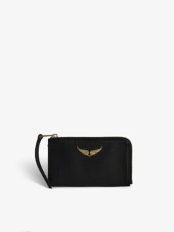 Zadig & Voltaire ZV Card Cardholder Black Gold