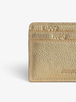 Zadig & Voltaire ZV Pass Card Holder Gold -Zadig & Voltaire Clothing LWSG01267 GOLD ADDI 2 666c36159c383