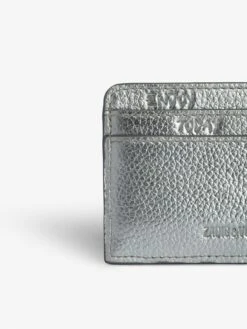 Zadig & Voltaire ZV Pass Card Holder Silver -Zadig & Voltaire Clothing LWSG01267 SILVER ADDI 2 666c3652507c3