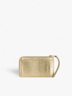 Zadig & Voltaire ZV Card Card Holder Gold -Zadig & Voltaire Clothing LWSG01269 GOLD BACK 666c36cbbd234