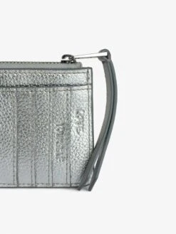 Zadig & Voltaire ZV Card Card Holder Silver -Zadig & Voltaire Clothing LWSG01269 SILVER ADDI 2 666c353f639ea