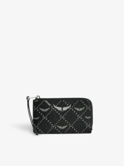 Zadig & Voltaire ZV Card Monogram Card Holder Black